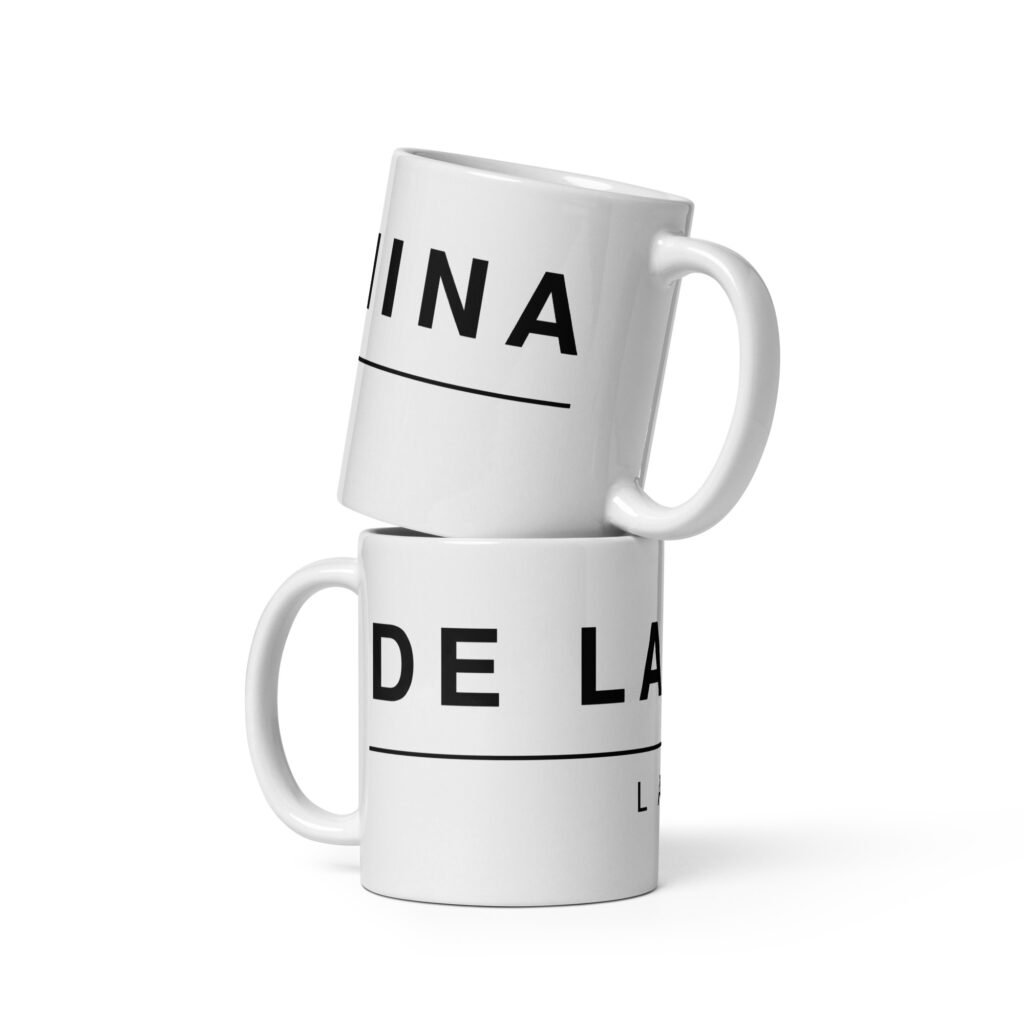 White glossy mug